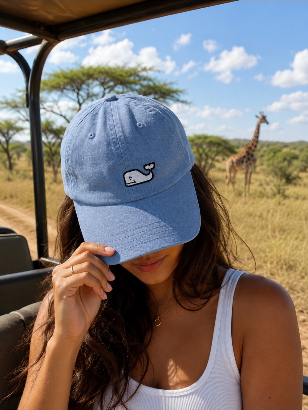 Vineyard Vines Light Blue Whale Logo Hat